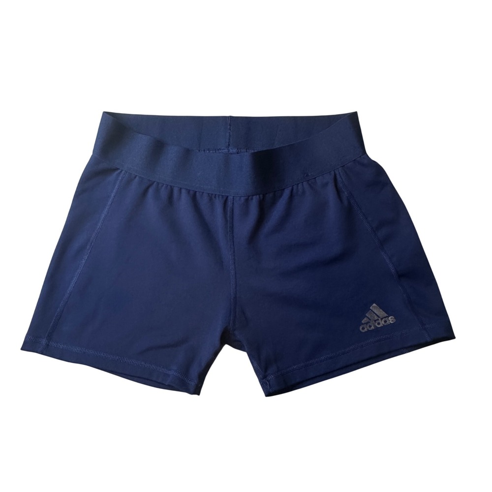 Adidas Shorts Womens L Blue AEROREADY Volleyball Compression 3 Inch Inseam 35695